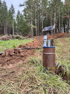 trenching and underground water line installation