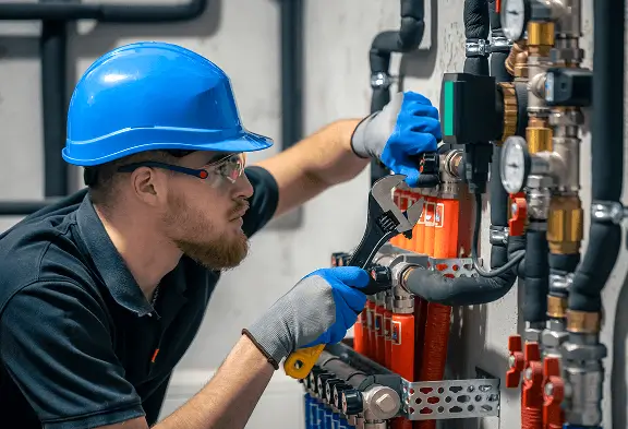adjusting-heating-valves-residential-building